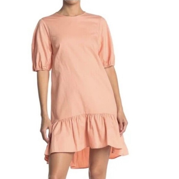 Topshop Poplin Ruffle 100% Cotton Mini Dress - Picture 12 of 13
